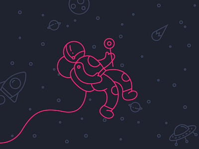 You my spaceman astronaut icon illustration neon outer space outline planet rocket shuttle space spaceman ufo