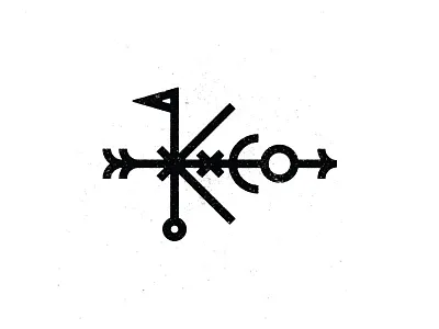 K & Co. anchor arrow co flag nautical pin rough texture x