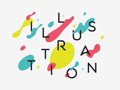 Illustration blue design illustration mark pattern pink type typo vector yellow
