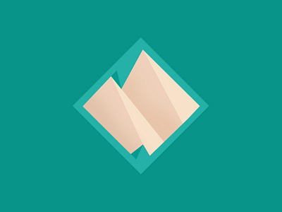 Mountain design flat gradient green icon illustration illustrator mountain photoshop ui