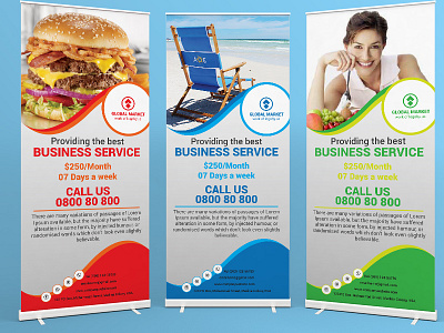 Global Mark Business Roll Up Templete banner brand business roll up corporate banner creative banner customize easy editable global market multipurpose multipurpose banner