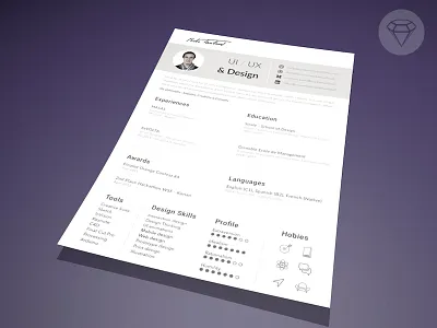Free Resume / CV Template cv design download free freebies profile resume résumé sketch template ui ux
