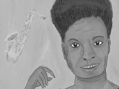 NINA music nina simone portrait singer watercolor