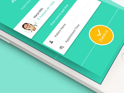 iPhone app for Medical Clinic application checkin design doctor iphone app medical online booking uiux