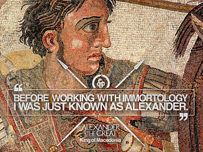Alexander advertising alexander great history spear testimonial type