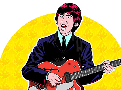 Harrison draw harrison illustration rock and roll vector