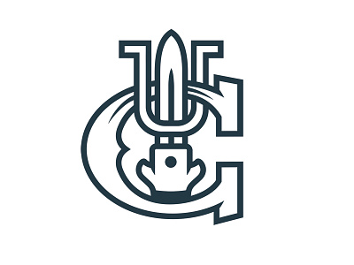 Urban Challenger illustration lettering monogram typography