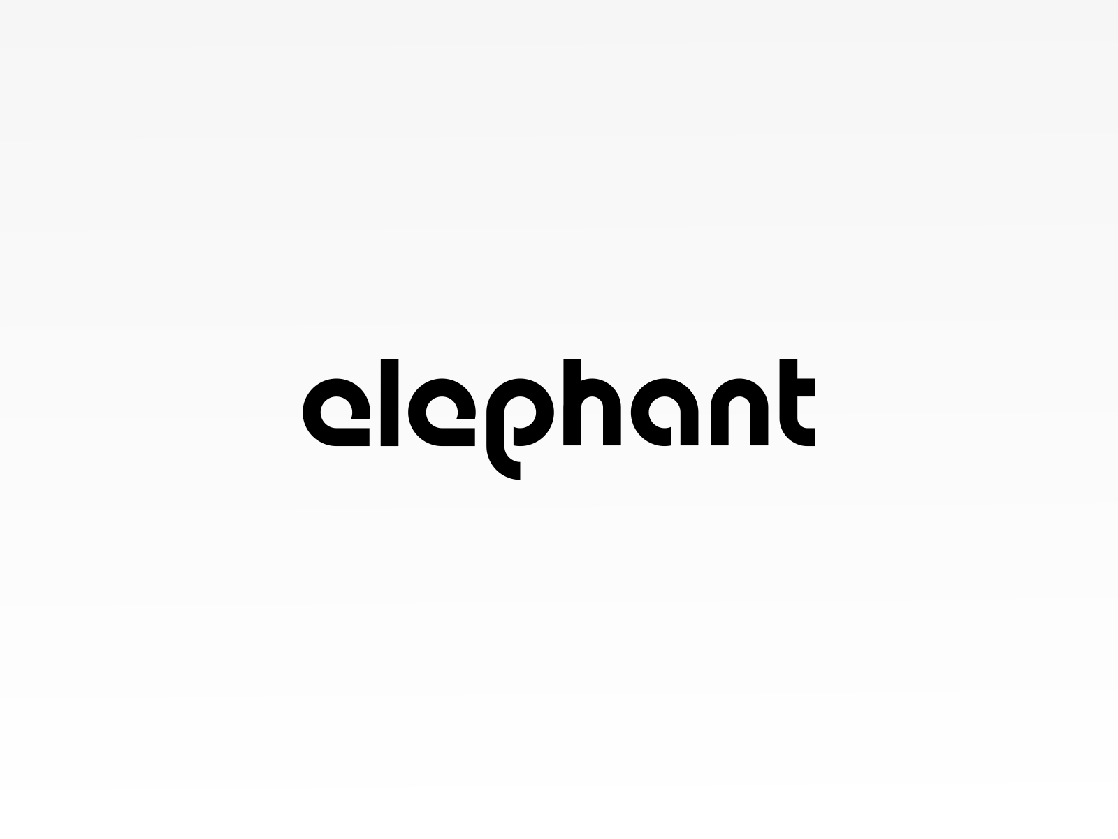 Elephant animal branding character elephant logo minimal red store toy type typography