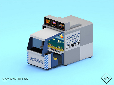 CAV System 60 3d arcade c4d capcom illustration low poly model retro video game