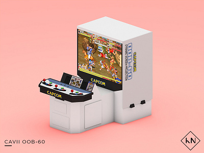 CAVII OOB-60 3d arcade c4d capcom illustration low poly model retro video game