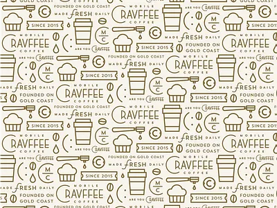 Cravffee pattern branding flat pattern