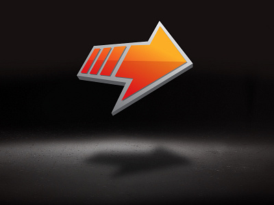 Back to the Future Arrow arrow back to the future gradient graphic icon orange red shadow