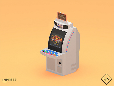 Impress 3d arcade c4d capcom illustration low poly model retro video game