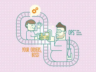 OPS - Origini di un papà sprovveduto characters dad dreams family flat illustration son sweet vector