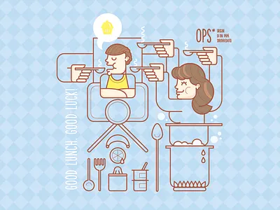 OPS - Origini di un papà sprovveduto characters dreams family flat illustration mam son sweet vector