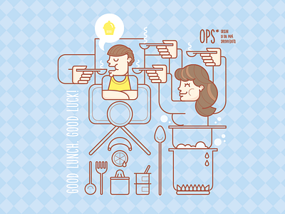 OPS - Origini di un papà sprovveduto characters dreams family flat illustration mam son sweet vector