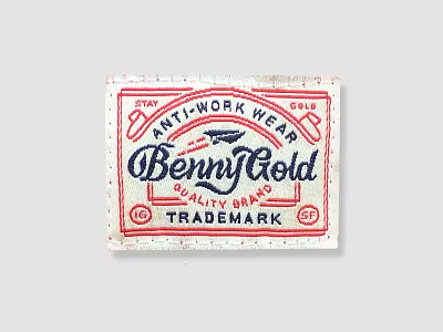 Anti-Work Wear badge benny gold label lock up type