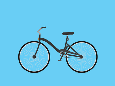 Bike ai bicycle bike blue branding design flat icon illustration illustrator vector web