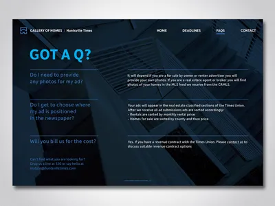 Gallery Of Homes landing page branding clean design identity landing minimal page web