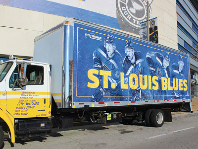 St. Louis Blues Equipment Truck alex pietrangelo david backes hockey nhl paul stastny st. louis blues truck truck trailer vehicle wrap vladimir tarasenko