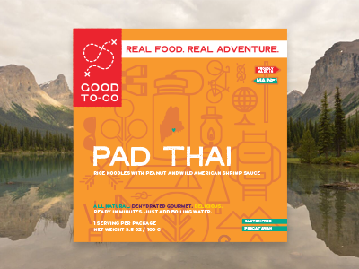 New Meals backpacker camp camping good grid icons meal packaging product