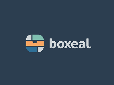 Boxeal Lockup 3 brand branding flat icon identity logo startup technology