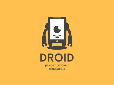 Droid cell droid logo phone repair robot