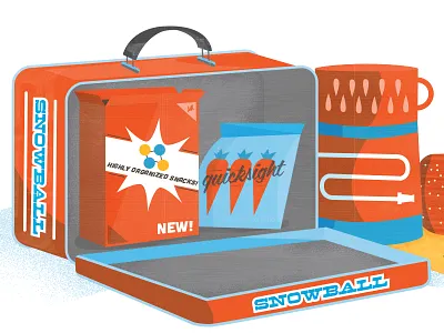 Cloud Snacks food lunchbox red snacks vector