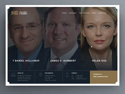 H&G People page about attorney clean fullscreen law lawyer minimal page simple ui