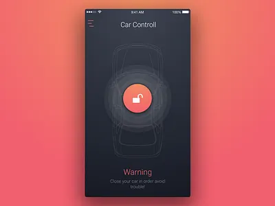 9th Week (Saturday) - Automotive App app automotive car controll free mobile remote sketch themeforest