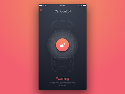 9th Week (Saturday) - Automotive App app automotive car controll free mobile remote sketch themeforest