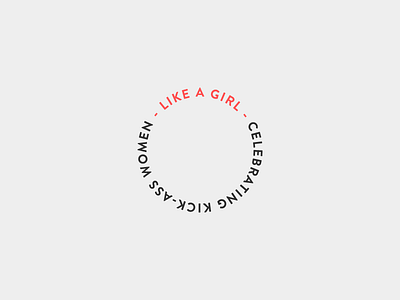 like a girl - logo brand identity logo mark simple