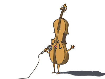 Violin animation art collection funny illustration violin work