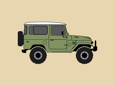 Fj40 fj40 illustration landcruiser toyota