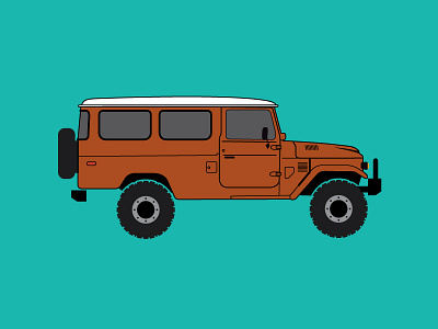 Fj 45 fj45 illustration landcruiser toyota