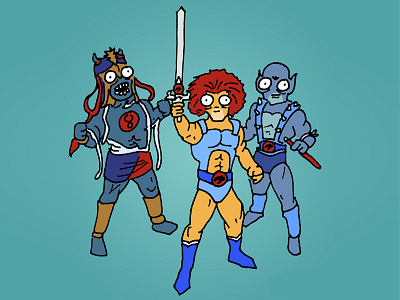 Thundercats 80s cartoons liono mummra panthero thundercats