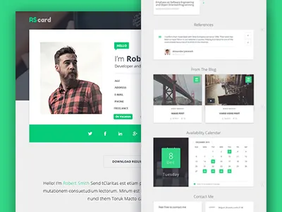 Material Design Resume / CV and Portfolio blog career cv job material material design personal portfolio resume vcard