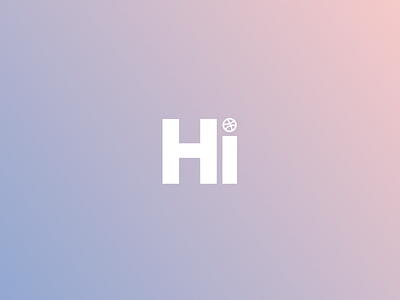 Hi Dribbble gradient hello type