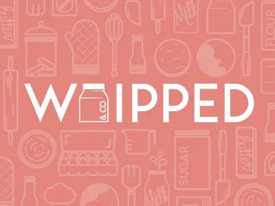 Whipped Cookies bake bakery cookie cookies icons logo pink reversed type sugar sweets whipped