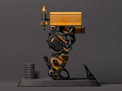 War Baby 2 3d c4d cinema 4d design toy mecha modeling war war baby