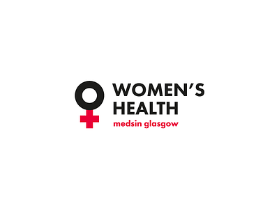 Women's Health Logo for Medsin Glasgow branding design feminism futura health logo thick vector women