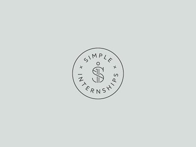 Simple. Internships. internship line logo mark minimal s si simple stamp