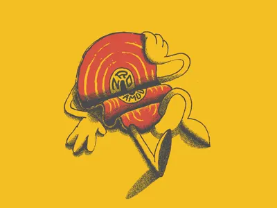 broken records colors lettering tipography vynil