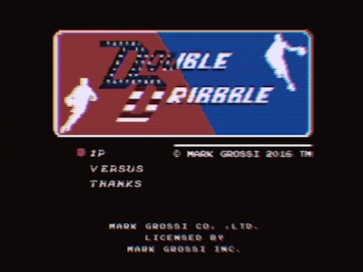 Double Dribbble 8 bit animation basketball low res mograph nes retro
