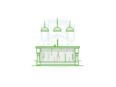 Kitchen Island agent design illustration kitchen vector web