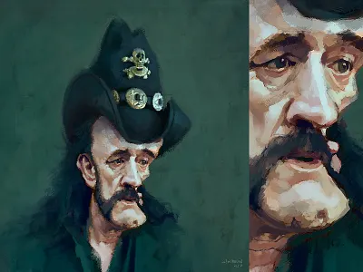 Lemmy Kilmister Caricature (Motörhead) caricature digital painting kilmister lemmy metal motorhead motörhead painting photoshop portrait