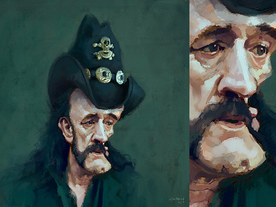 Lemmy Kilmister Caricature (Motörhead) caricature digital painting kilmister lemmy metal motorhead motörhead painting photoshop portrait