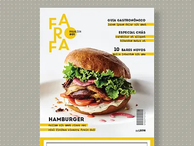 Farofa Magazine Cover cover editorial flavor food gastronomy magazine taste yellow