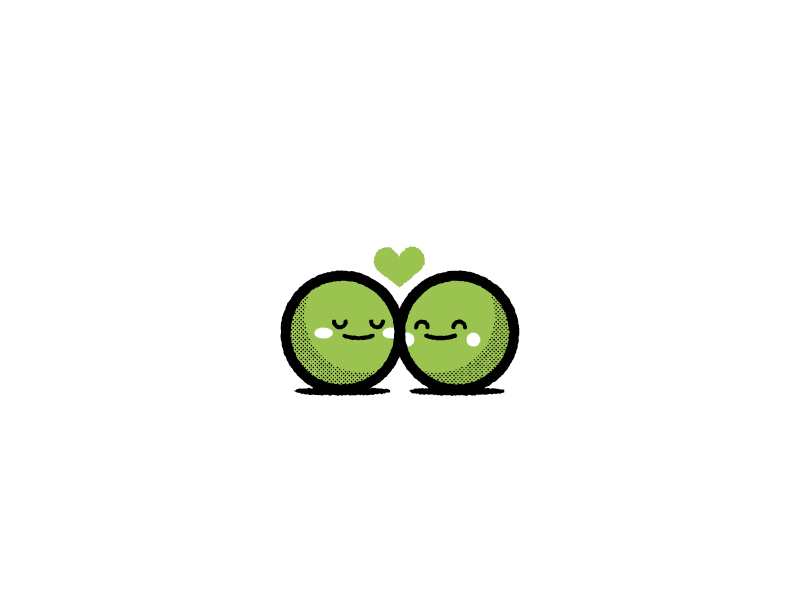 Love peas - front couple design graphic illustration nghiem pea peas tshirt william