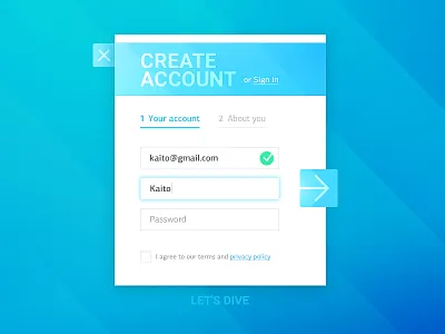 Day 001 Sing Up 001 dailyui form interface sing up ui user widget